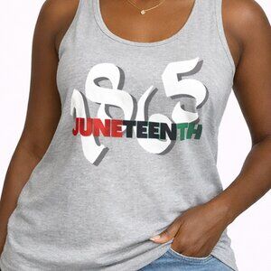 NWT - Medium Juneteenth tank top. Gray tank.  American History.  Freedmen.